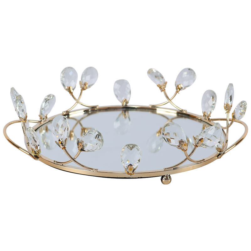GOLD LILY DISPLAY TRAY 31CM